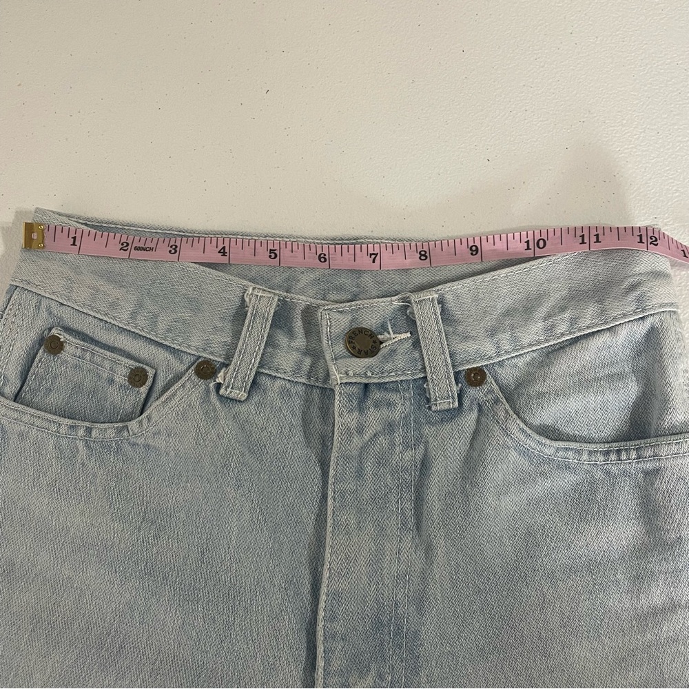 French Star Vintage 70s Jeans High Rise Light Wash Zipper Back Pocket Size 27‎ - Picture 15 of 16
